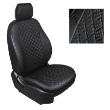 Auto-Chekhls for Volkswagen Polo VI, (40/60), with salary 2020-n, rhombus, eco-leather, set
