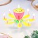 Candle for Cake Musical "Tulip", yellow, 12 × 5 cm