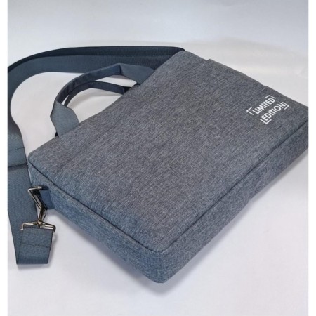 Document bag (oxford) gray with gray sling-4