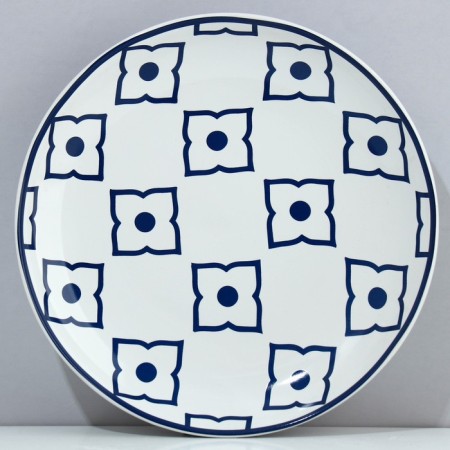 Ceramic plate "Morocco", 22.5 cm, white color-1