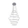 Suspension "Thor", size 300x40+60+80+100+80+60+40 cm 284W, LED, 4000K, with PDU