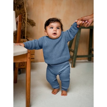 Pants knitted children's amababy pure love comfy, height 92, blue color-5