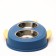 Metal dual bowl on a plastic base 2 x 160 ml, 35 x 23.5 x 5 cm, blue