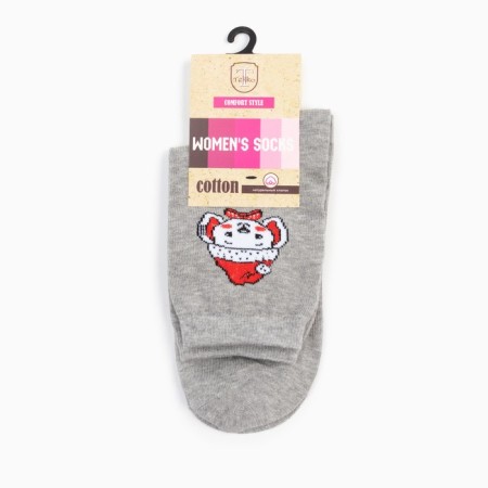 Women's socks, light gray color, size 23-25-4