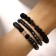 Bracelet unisex set 3 pcs “hematite” dumbbells, black-gray color, d = 7 cm