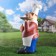 Garden figure "Chef with tray" 15x36x62cm
