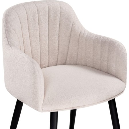 Chair on the Halls Halls Lamb 19 Metal/Building Builder, Black/Beige 62x62x85 cm-5