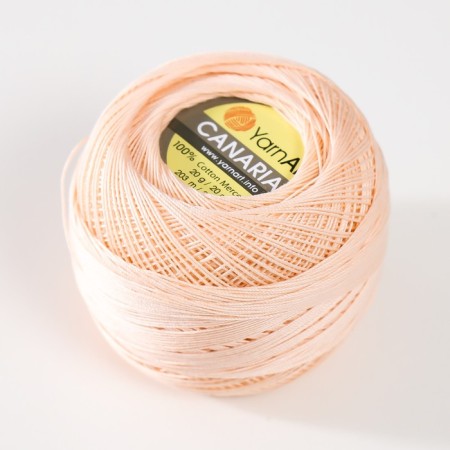 The yarn "Canarias" is 100% Merceris. cotton 203m/20g (5303 bl. Persik)-1