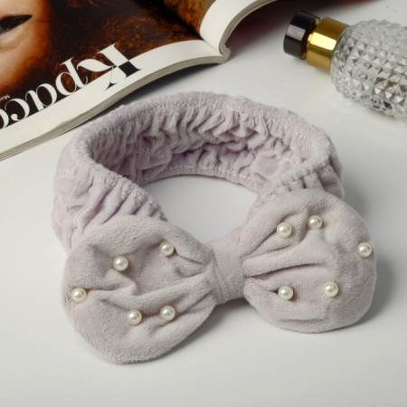 Hair bandage "Droplek" 19*6 cm gray