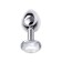 Anal plug Metal by Toyfa, silver, with a white crystal, 7.5 cm, d = 3 cm