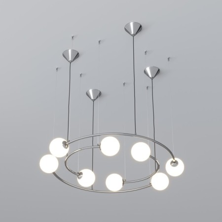Suspended lamp with glass lactations BROOK, 5W, G9, 89x84x120 cm