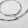 Set 2 objects "necklace, bracelet" Noel, beads No. 4, white color in silver