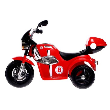 Children's electric car "Chopper", with a battery, light and sound effects, red color-1