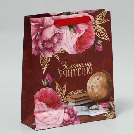 Gift Package Laminated, packaging, Golden Teacher, ML 21 x 25 x 8 cm-4