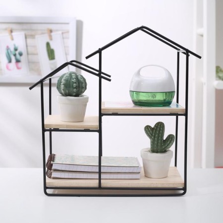 Shelf 2-tier shaking “House”, 28.5 × 11.5 × 23 cm, black color-1