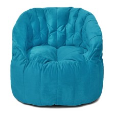 Chelsea chair, size 85x85 cm, velor fabric, blue color