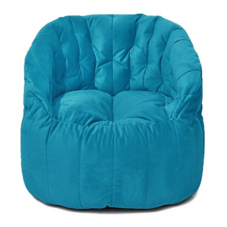 Chelsea chair, size 85x85 cm, velor fabric, blue color