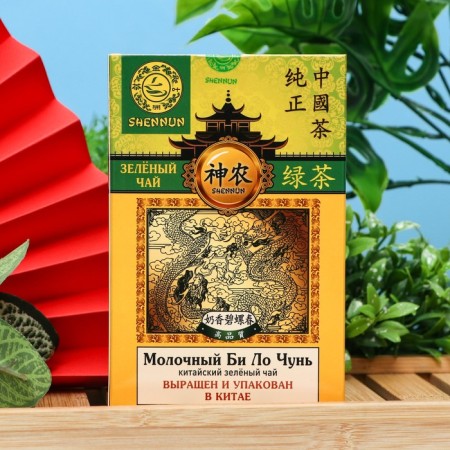 Shennun green large -leaf tea, milk bilchy, 100 g-1