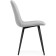 Stool on the metal frame Dani metal/velor, black/light gray 43x48x85 cm