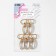 Metal carbine, 43 × 25 mm / 20 × 2.2 mm, 5 pcs, gold color