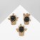 Set of badges (3 pcs.) "Cups" of animals, colored in gold