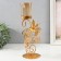Summary Metal, glass per 1 candle "Flight Hummingbird" d = 4.7 cm, gold 15.5x9x27.8 cm