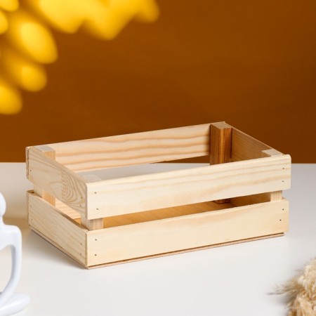 Wooden Kashpo 24.5 × 13.5 × 9 cm "Two Light", two -string, natural give beautifully-2