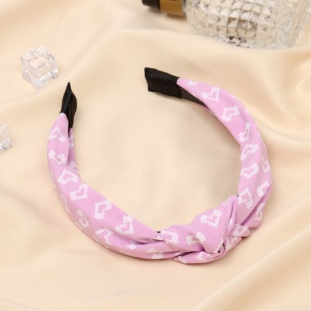 Hair rim "Jones" heart, 2.5 cm, pink