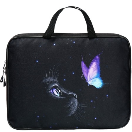 Folder with handles Textile A4, 370 x 280 x 60 mm, Stavia "cat"