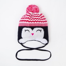 A hat for a girl, the color is dark blue/raspberry, size 48-50