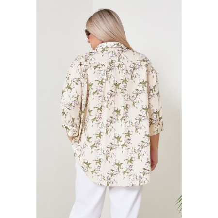 Female shirt, size 66, beige color-4