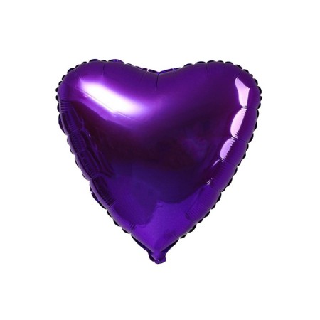 Foil ball 19 ", heart, purple color