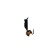 Mormyshka column black, white eye + cube Granen chameleon, weight 0.4 g