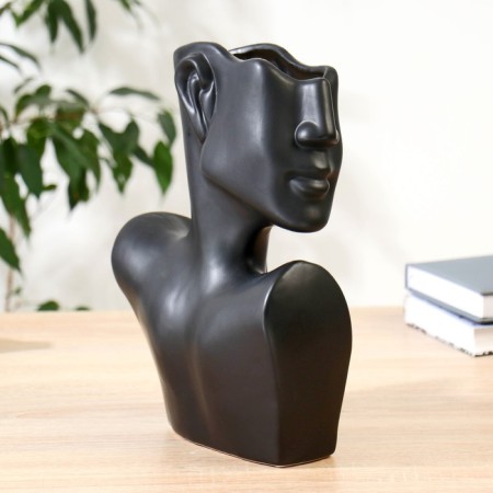 VAZ Coramics Table "Extraordinary Profile" H-28 cm, black-1