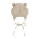 A cap on ties with pompons Children's Amarobaby Pure Love Pompony, with a lining, size 42-44 cm, sand
