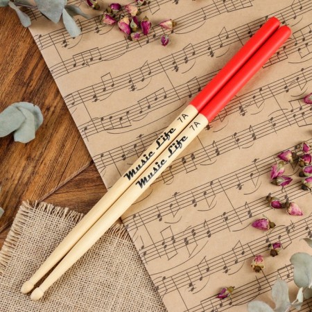 Drum sticks Music Life, 7a, maple, red