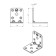 Corner Furniture Tundra Krep, 47x47x40x2.3 mm, zinc, in packaging 1 pc.