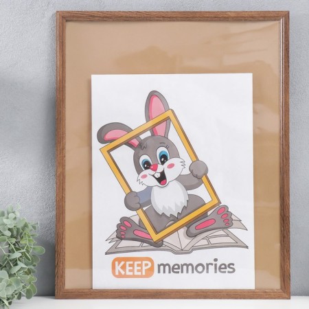 Photo frame wood 40x50 cm, mocha (plastic screen)-1