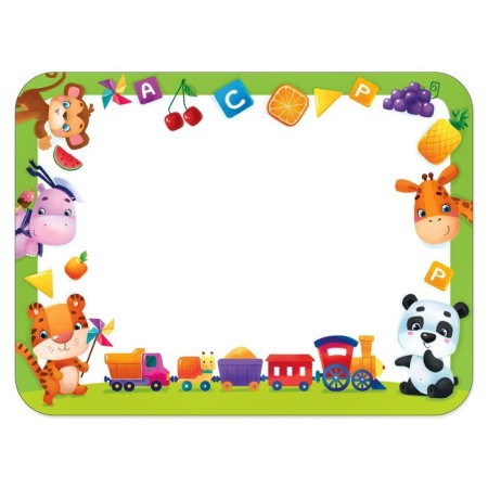 Table with wooden legs "Funny animals", color orange color-1