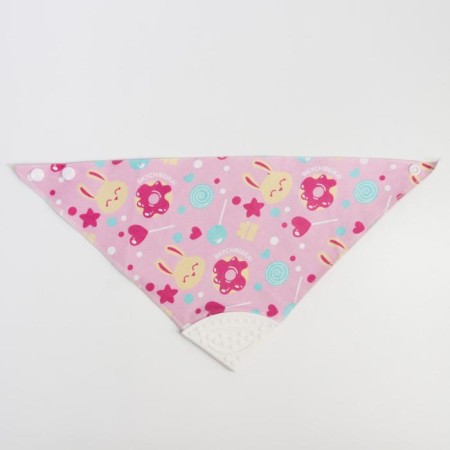 Bandana Bibsord/Salunavik for feeding "Cool" waterproof with a teether on the button, mix-5