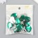 Decor for creativity plastic "Rhinestones heart. Dark green" set of 30 pcs 2.5x2.5 cm