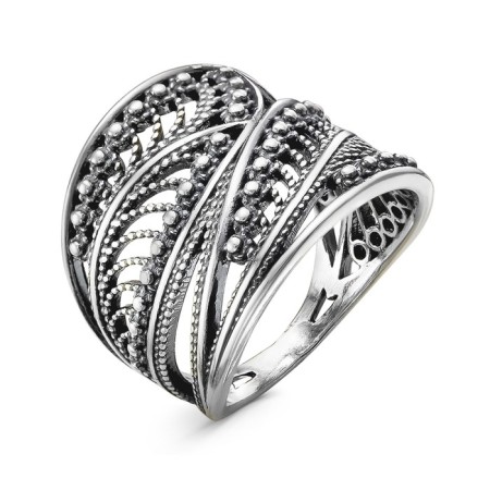 Ring "Saturn", echoing with oxidation, 18.5 size