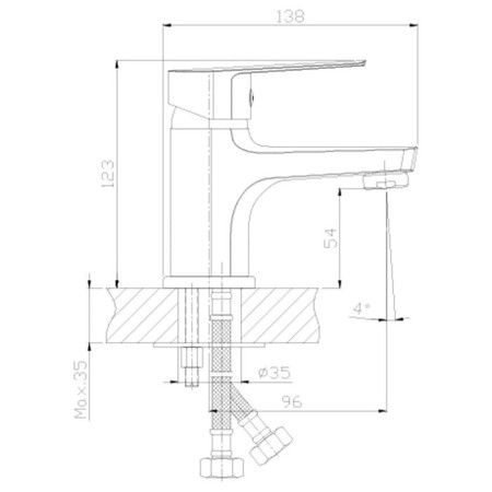 Rossinka s35-11 washbasin mixer-1