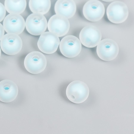 Plastic beads "Blue" matte set 20 grams d = 0.8 cm-1