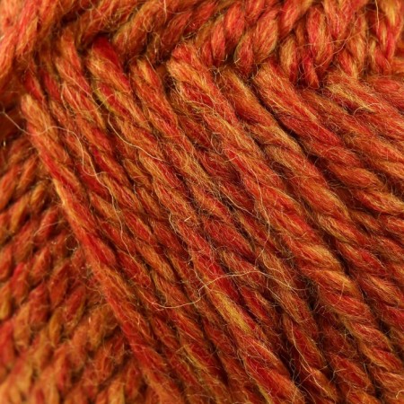 Yarn "Budget Maxi" 40% wool, 60% acrylic 140m/150g (terracotta melange - 135)-2