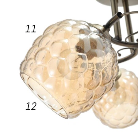Steel Stewsvelight Nicole 3x60W E27, bronze 53x53x28 cm-5