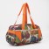Sports bag with lightning, without lining, external pocket, orange/beige color