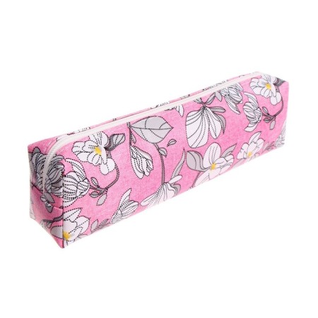 School Penal on the zipper "Flowers", mix-2