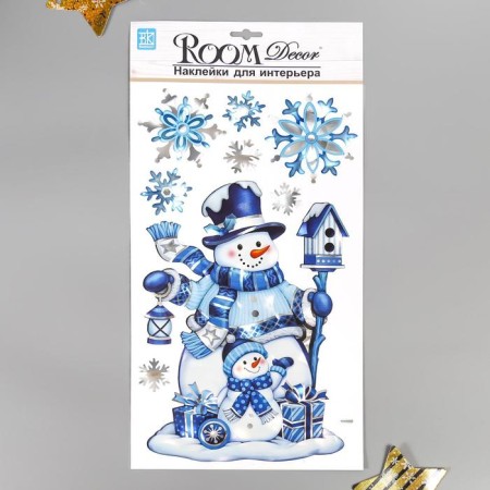 Room Decor Stickers "Snowmen" 24x41 cm-2
