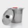 A bucket with a lid, 12 l, stainless steel